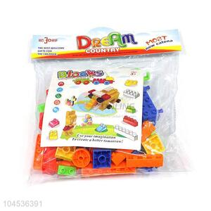 Best Quality 58 Pieces Plastic Building Block Funny DIY Toy