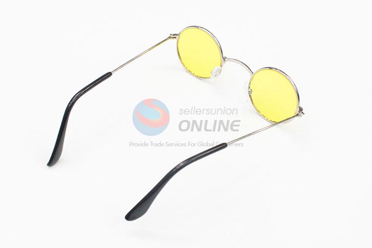 Factory supply children yellow round sunglasses