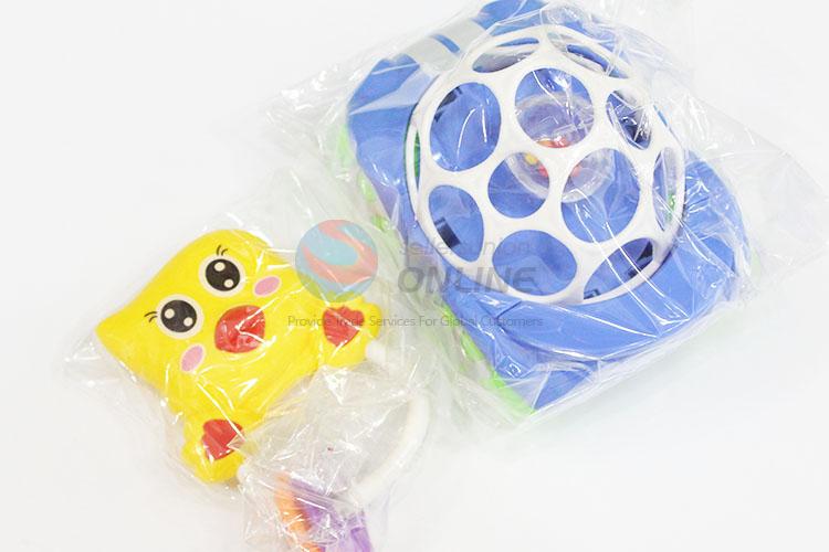 Eco-Friendly Cartoon  Plastic Fun Baby Rattle Toys in Storage Box