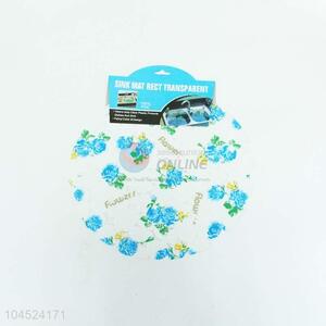 Round printed kitchenware drain sink mat