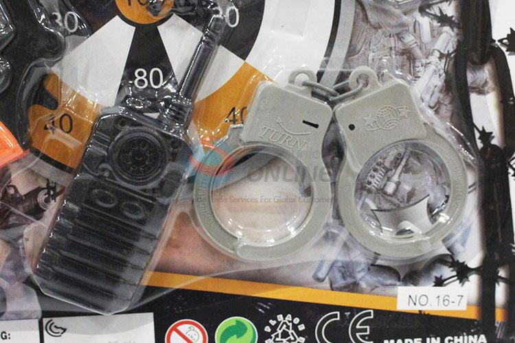 Utility and Durable Shooting Iron Toys with Sucker Bullet and Handcuffs