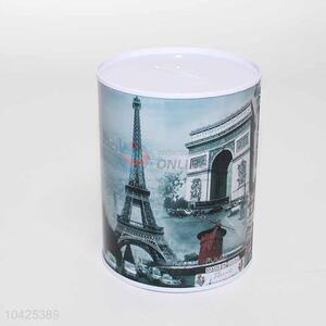 Eiffel Tower Pattern Tinplate Money Box