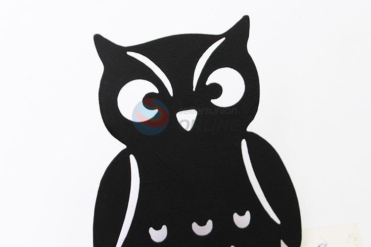 Fashion Design Black Color Owl Shaped Desktop Receive Arrange Bookends