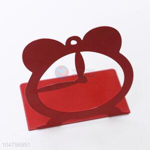 Wholesale Cheap Price Red Color Clock Shaped Metal Bookends