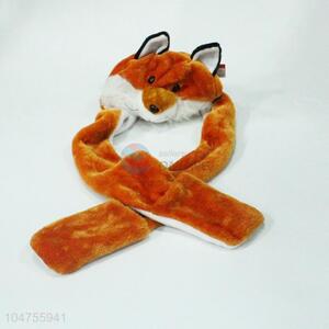 Factory Wholesale Cartoon Fox Design Plush Hat for Sale