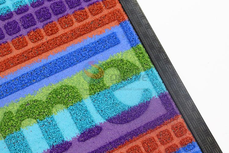 Top Selling rectangular colorful velvet door mat