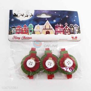 3pcs Christmas Wooden Clips Set