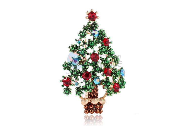 Latest design Christams tree shape alloy brooch