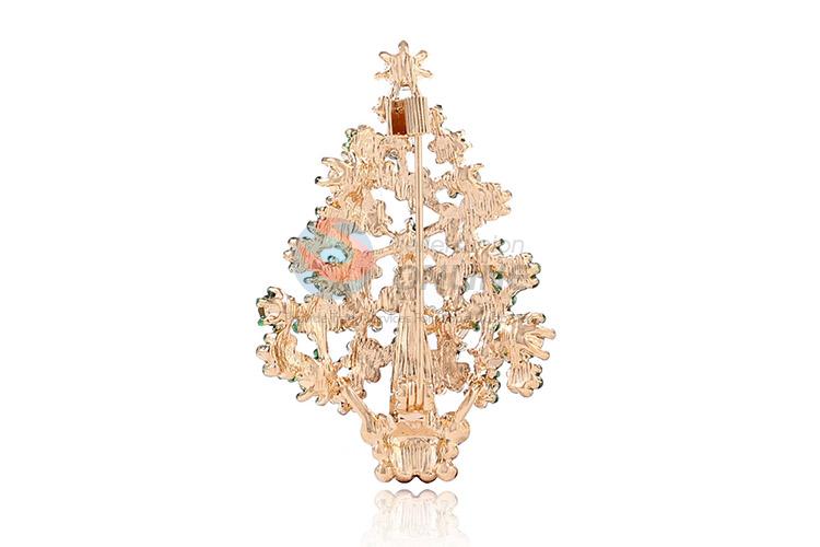 Latest design Christams tree shape alloy brooch