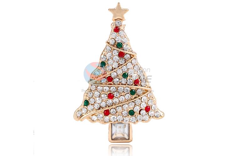 Made in China Christams tree shape alloy brooch