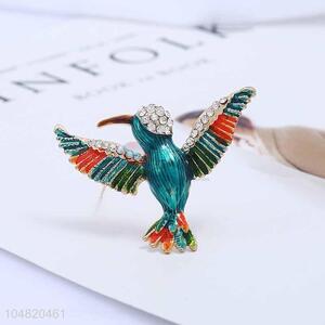 Low price bird shape enamel alloy brooch