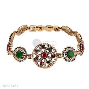 Fancy cheap rhinestone alloy bracelet