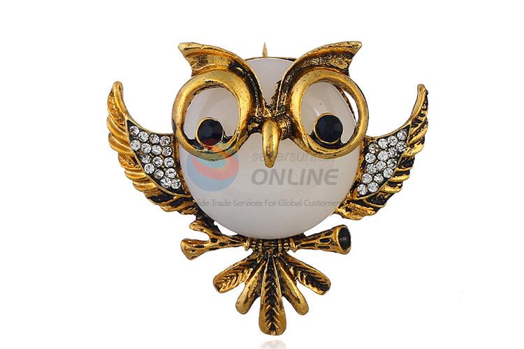 Super quality owl shape alloy brooch