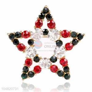 Nice fashion five-point star shape alloy brooch