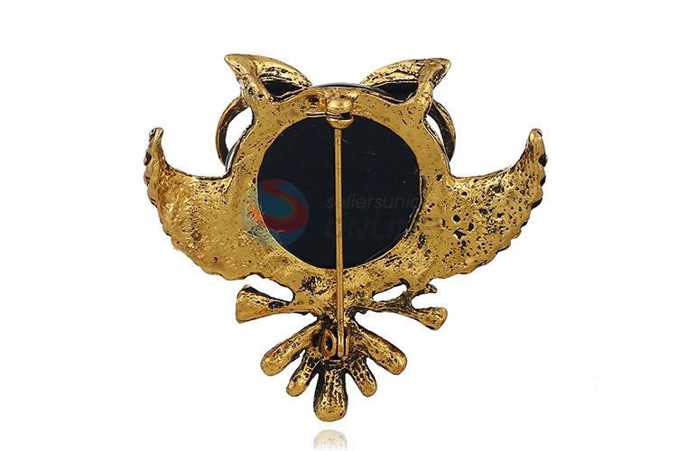 Super quality owl shape alloy brooch