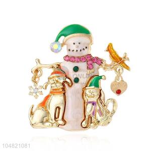 Made in China snowman shape alloy brooch