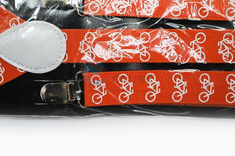 Cute Design Bicycle Pattern Printing Adjustable Suspenders