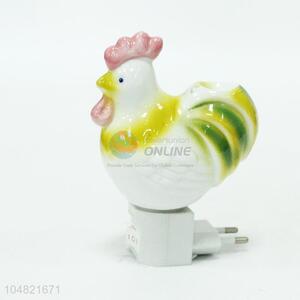 New arrival ceramic cock incense night lamp