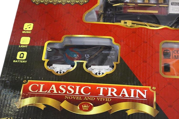 Made in China kids train track toys with music, light