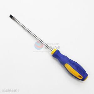 High Quality Plastic Handle Steel Slottted Screwdriver with Protective Cover