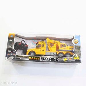 Wholesale Factory Supply Yellow Color Remote Control Engineering Vehicle Model Toys