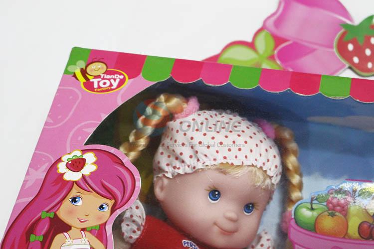 Fancy cheap 2pcs fruit doll toy for girls