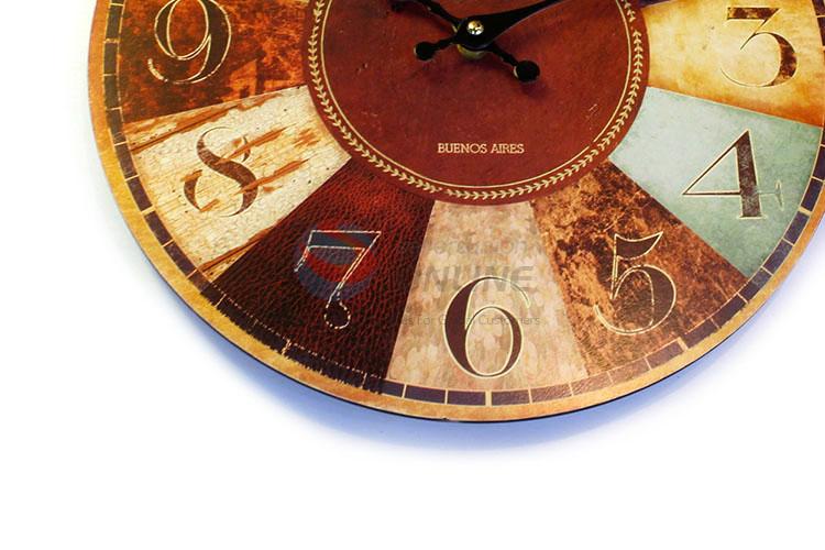 Wholesale low price round printed MDF wall clock