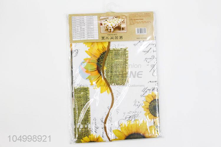 Fashionable Sunflower Print Decorative Table Cloth