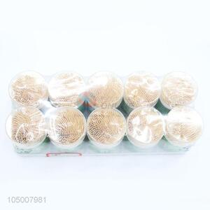 Factory Sales Reusable Popular 10 Boxes Bamboo Toothpicks