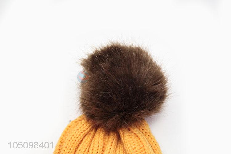 Top Quanlity Children Cartoon Sequins Winter Warm Cap