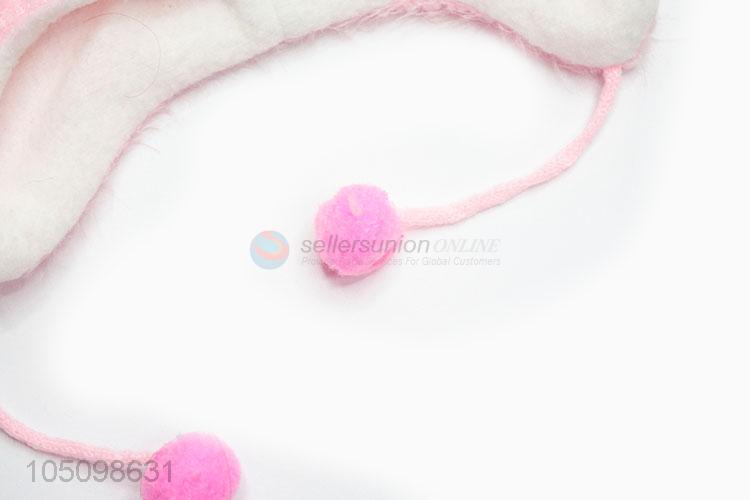 New Advertising Cute Plush Winter Hat Cap for Girl