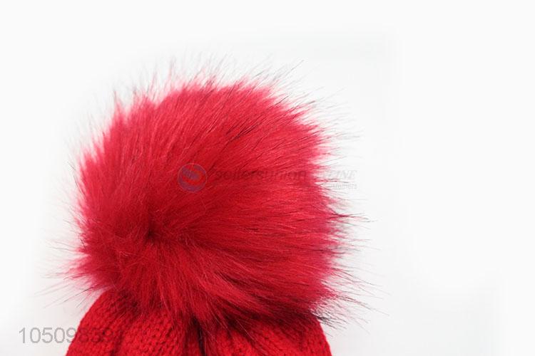 High Quality Red Cap for Woman Fashion Winter Warm Cap