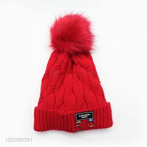 High Quality Red Cap for Woman Fashion Winter Warm Cap