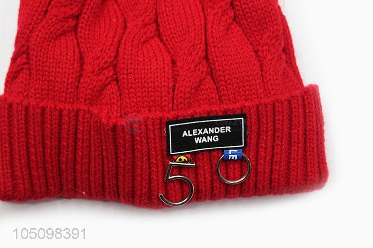 High Quality Red Cap for Woman Fashion Winter Warm Cap