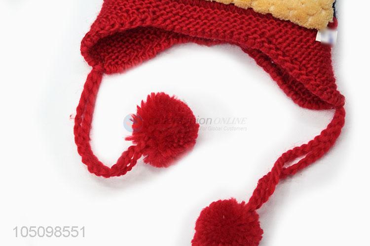 China Factory Children's Winter Knitted Hat Cartoon Hat Warm Ear Cap