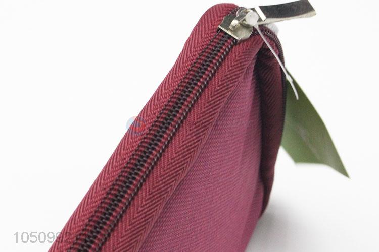 Custom Good Quality Wine Red Color Card Holder Pockets Storage Organizer