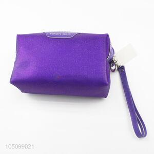 Personalized Purple Color Makeup Handbag Organizer Lady Toiletry Wash Bag