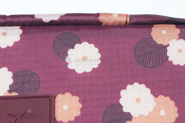 Colorful Flower Pattern Cosmetic Bag Accessories Storage Organizer