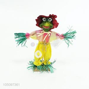 Cartoon Frog Shaped Nonwovens Scarecrow Crafts