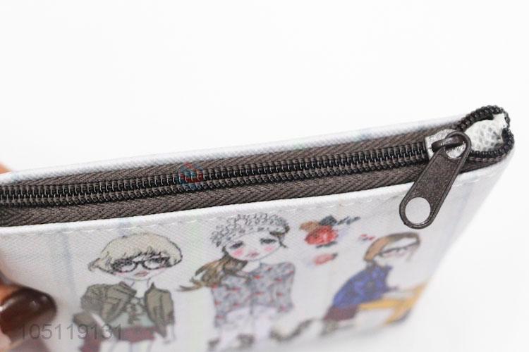 High Quality Cartoon Girl  Pattern PVC Wallet Coin Purse