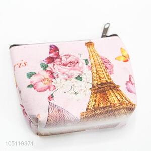 Promotion Mini Eiffel Tower Printed Coin Purse