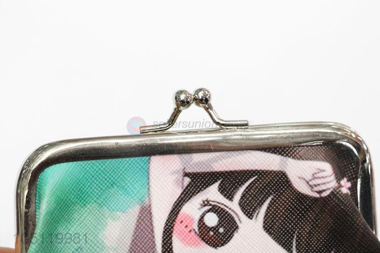 Best Selling Mini Lovely Girl Pattern Coin Purse with Metal Clasp