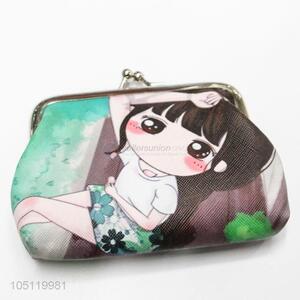 Best Selling Mini Lovely Girl Pattern Coin Purse with Metal Clasp