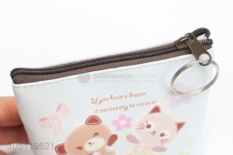 Cheap Price Custom Cartoon Bear Printed PVC Coin Purses