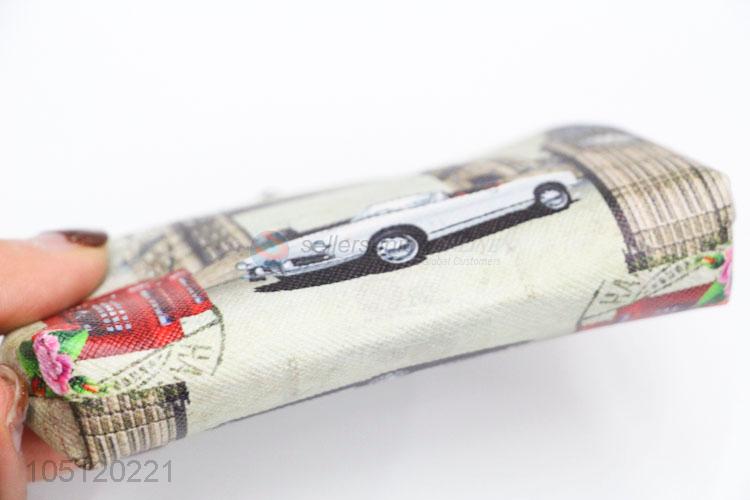 Hot Sale London Landscape Printed PVC Wallet Coin Purse for Promotion