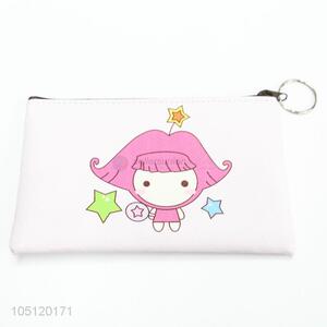 Pretty Cute Cartoon Girl Pattern PVC Coin Purse Money Wallet