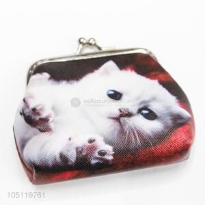 China Factory Kids Cute Cat Printed Coin Purse Mini Money Bag