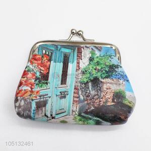 Hot Sale Landscape Printed Mini Bag PU Leather Coin Purse