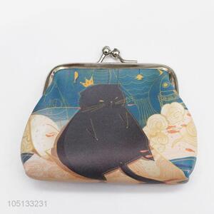 Cute Cartoon Fat Cat Pattern Mini Kids Girls PU Leather Coin Purse