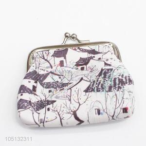 Multifunctional Promotional Chinese Paintings Pattern PU Leather Coin Purse